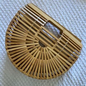 100% Bamboo Handbag – Natural Woven Summer Tote